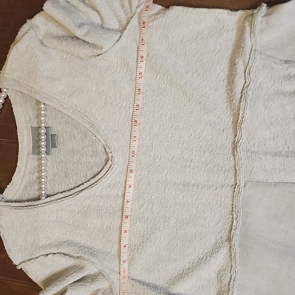 Anthropolgie Maeve Northwood Linen Bohemian V Neck Oatmeal Longsleeve Dress - Picture 7 of 11